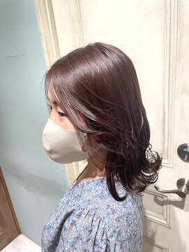 きいろのゾウ ピンクブラウン/暖色カラー/艶カラー