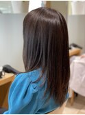 ダークブラウン/ストレートパーマ