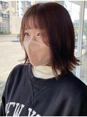 軽やか外ハネボブ/前髪パーマ/アースカラー