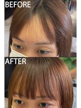 【クロスパーマ】韓国発、SNSで今話題の前髪のパックリをなおすパーマ♪上品なクセを付けいつも小顔美人に