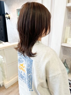 キャアリー(Caary) 福山caary似合わせ顔周りウルフレイヤーカット代30代