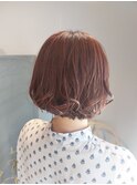 暖色ショートボブ