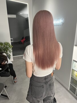 ナンバー 竪町(number+) 大人可愛いピンクベージュダブルカラー