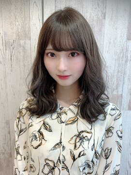 ユーフォリア 銀座本店(Euphoria) 山村/グレージュゆふるわミディアムヘア/パーマ20代30代40代銀座