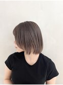 小森谷,ボブルフ小顔ワンレン耳かけボブオリーブベージュボブj24
