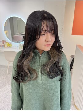 シエル 一社(cher) 初ブリーチにおすすめ!ベージュインナーカラー