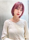 【Lloyd大宮】前上がりボブ×カシスピンク