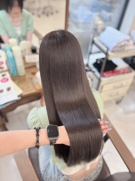 ハピネス 梅田茶屋町店(HAPPINESS) 髪質改善 透明感カラー アッシュブラウン オリーブグレージュ