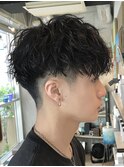 心斎橋ツイストスパイラルパーマ波巻パーマ緩めメンズ20代色気