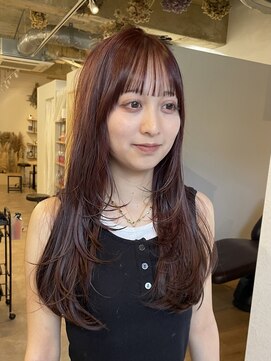 リト(riTo) ダブルカラーでつくるチェリーレッドカラー