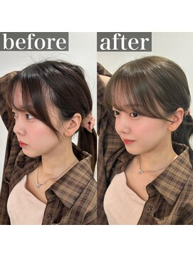 メラク(Merak) 韓国風顔まわりレイヤーカット【渋谷/表参道/Merak/髪質改善】