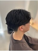 MEN’S HAIR/フェザーパーマ/センターパート/木更津