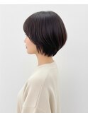 大人可愛い丸みショートボブ