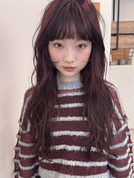 ディッセンバー 渋谷(December) ワインレッド/ボルドーカラー/レイヤーカット/ワイドバング