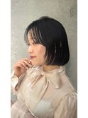 ○コテ巻き風パーマミディアムレイヤー韓国巻き風顔周りカット8