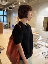 ハクボ(hakubo)&nbsp;オレンジレッド　まえ上がりボブr