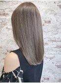 小顔に見せるヘアグラデーションカラー×透明感ベージュ錦糸町