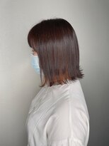 アールトゥーヘアー(art To Hair)&nbsp;インナーカラー　オレンジ　ボブ