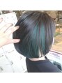 アグ ヘアー ビオラ 弘前駅前店(Agu hair viola)&nbsp;インナーカラーグリーン