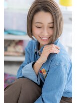 ミック ヘアアンドビューティー 大山店(miq Hair&Beauty) ビターショコラ前下がり小顔ナチュラルぶつっとボブa1