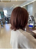 ボブレイヤー×アプリコットピンク