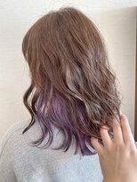 クロシェットヘアデザイン ラベンダーインナーカラー