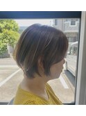 熊本　丸みショート　簡単スタイリング　30代40代　ヘアスタイル