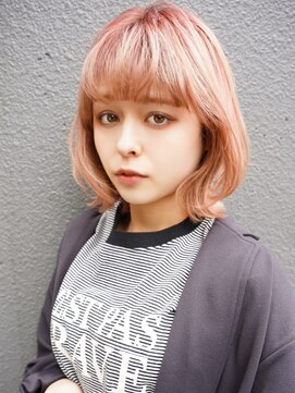 ブゾン(buZon) 【buZon ブゾン】ピンクベージュ×レイヤーボブ