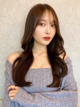 ルームバイシー 新宿(Loom. by Sea) 韓国風前髪/シルキーベージュ/グレージュカラー/斜めバング
