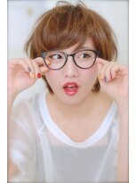 ロンドジェネルーズ 柏(Lond generous)&nbsp;【斉藤】流し前髪×ショート×ベージュ【白髪染め可】【柏】