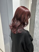 グラッジ 池袋(GLADGE)&nbsp;ブリーチ無しカラー ダブルカラー レッド ピンク ブリーチカラー