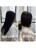 ヘアーアートシフォン 池袋西口店(Hair art chiffon)&nbsp;オリーブグレー/クラゲヘアー/黒髪/小顔/白髪ぼかし/髪質改善