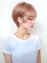 ダブルバイグリッター(W by GRITTERs)&nbsp;ハイトーン ショートボブ ブリーチ ショートボブ 顔周りカット