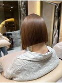 ボブ仙台髪質改善縮毛矯正タッセルボブ韓国前髪ボブ仙台髪質改善
