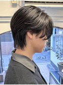 【白石】韓国メンズヘアセンターパート2wayバングシースルー原宿