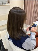 カット+髪質改善カラーでツヤサラロング