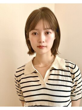 アペロ 柏(Apero) 切りっぱなしボブ/韓国ボブ/外はねボブ/マロンベージュ/柏美容室