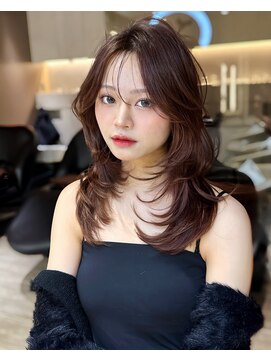 ロンドガーネット 池袋(Lond garnet) ミニウルフレイヤーカット顔周り前髪韓国ミディアムロング/池袋