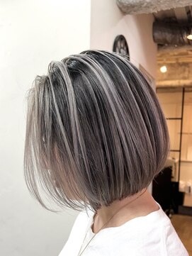 ヘアスペース リズム グリーン(Hair space Rizm green) 【大人の抜け感】ボブ×バレイヤージュの柔らかグレージュカラー