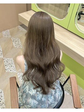 ノー バイ イオエ 西梅田(no. by ioe) ブリーチなしカラー/髪質改善/ミルクティーベージュ/小顔ヘア