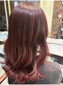 【ハイライト×暖色カラー】
