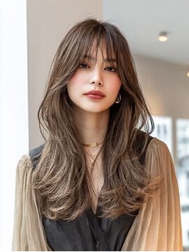 ダル 渋谷/表参道(DAL.) バタフライレイヤーロングレイヤーハイトーングレージュブリーチ