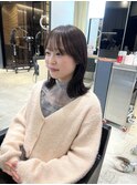 ラベンダーベージュカラー×外ハネロブ
