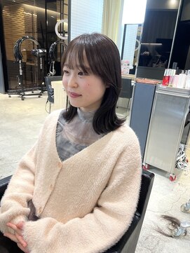 ラボトウキョウ 池袋店(LABO Tokyo) ラベンダーベージュカラー×外ハネロブ