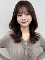 エジョン 八幡山店(Aejon)&nbsp;レイヤーカット/くびれ巻き/韓国ヘア/ミルクブラウン/グレージュ