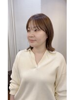 クオート(quoit)&nbsp;大人外ハネミディアム×オリーブブラウンカラー