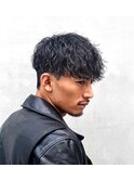 men'shair/波巻きツイストスパイラル/リバースニュアンスパーマ