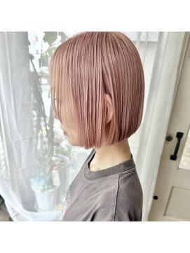 ジジ ヘアワークス(gigi hair works) ミニボブ×ピンクヴェール