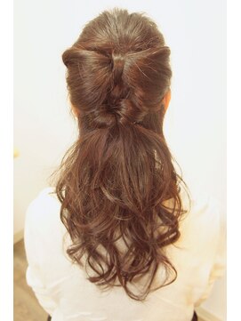 サンシップ(sun ship) リボンアレンジ ハーフアップ