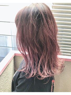 ランプ ヘアー(lamp hair) 【ブリーチバレイヤージュ】でラベンダーアッシュ